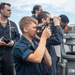 USS Harpers Ferry Conducts Replenishment-At-Sea