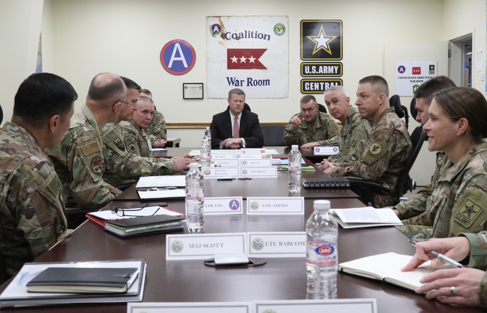 Briefing the Acting Secretary of the Army