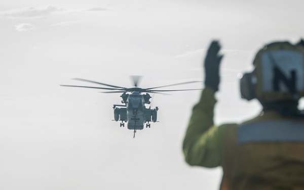 Harrier Engine Transfer aboard the USS Boxer