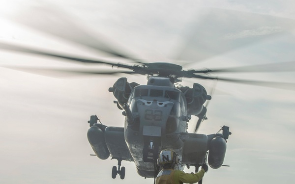 Harrier Engine Transfer aboard the USS Boxer