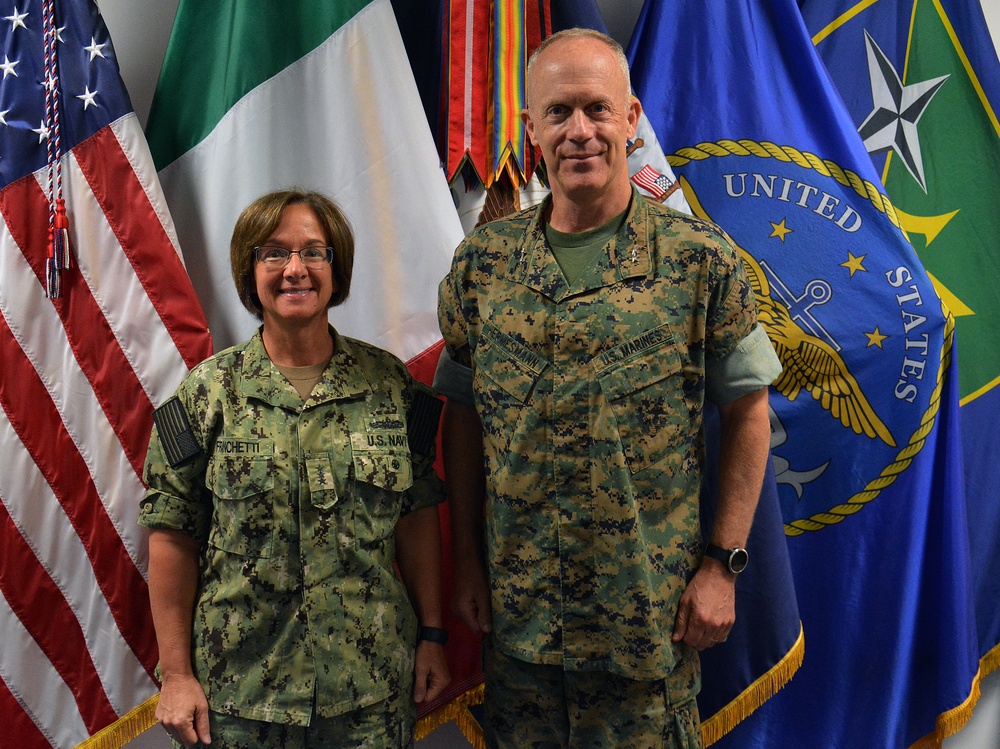 Lt. Gen. Brian Beaudreault meets with Vice Adm. Lisa Franchetti