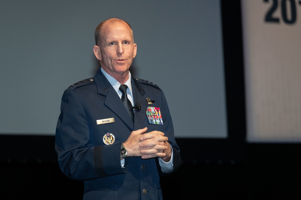 Gen. Wilson, Vice Chief of Staff of the U.S. Air Force, speaks during AFITC