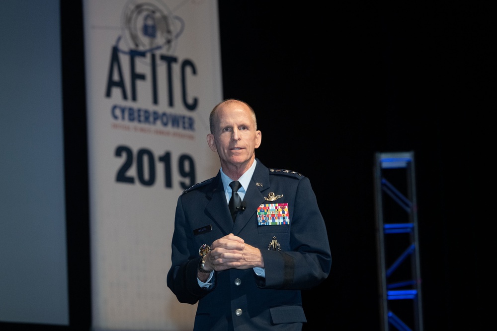 Gen. Wilson, Vice Chief of Staff of the U.S. Air Force, speaks during AFITC