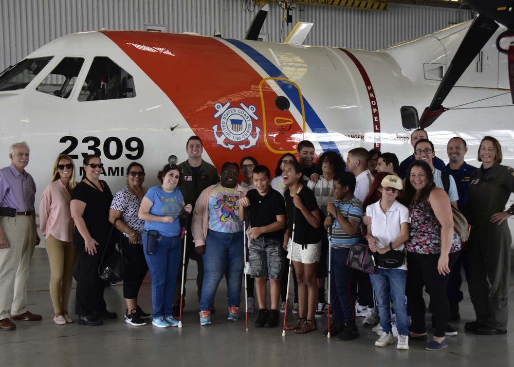 Coast Guard Air Station Miami hosts blind, visually impaired guests