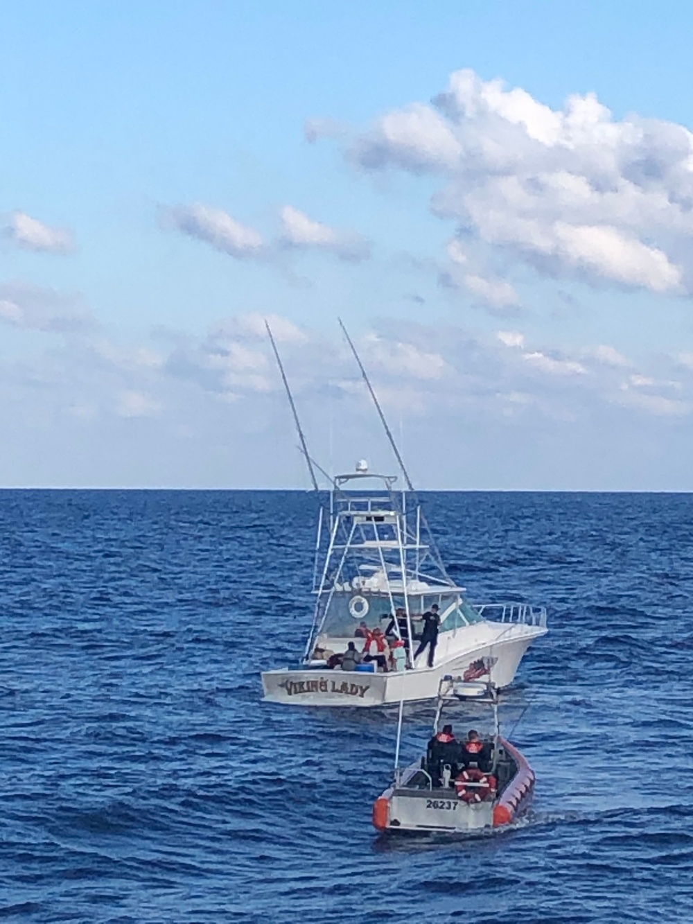 Coast Guard, good Samaritan assist disabled vessel 39 miles north of Freeport, Bahamas