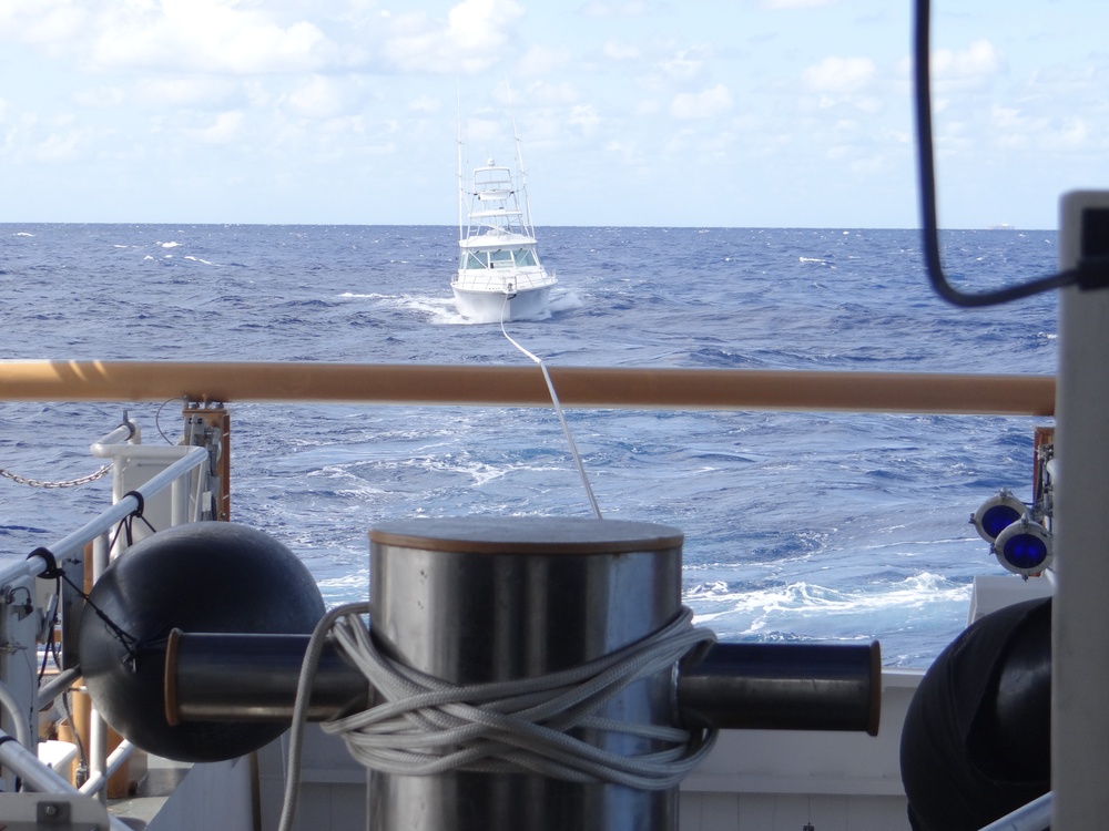 Coast Guard, good Samaritan assist disabled vessel 39 miles north of Freeport, Bahamas