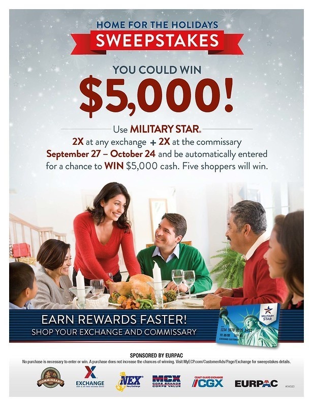 Win $5,000 in MILITARY STAR's Home for the Holidays Sweepstakes