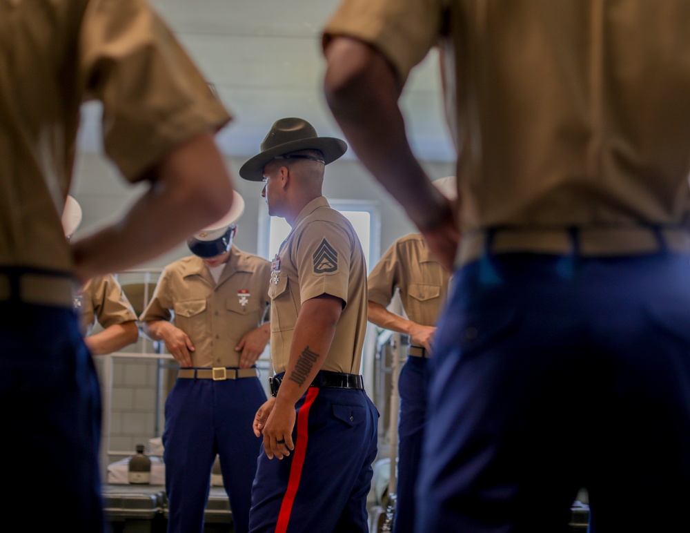 Hotel Co Battalion Commander's inspection