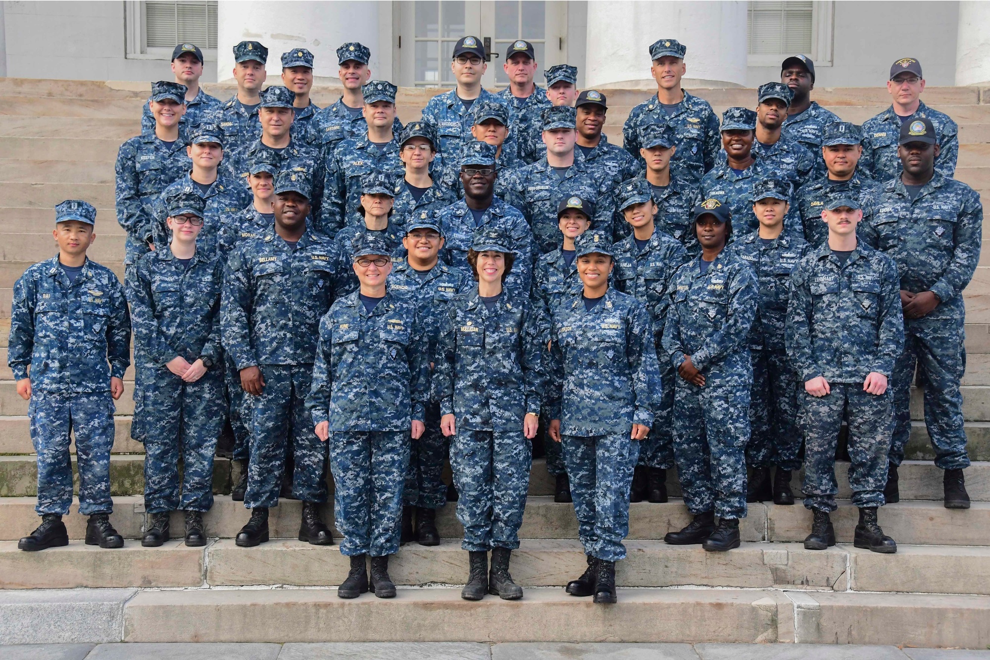 Navy bids farewell to blue camouflage uniforms known as