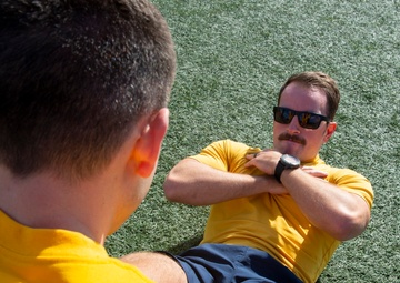 Command Fitness Leaders Perform Their Physical Readiness Test