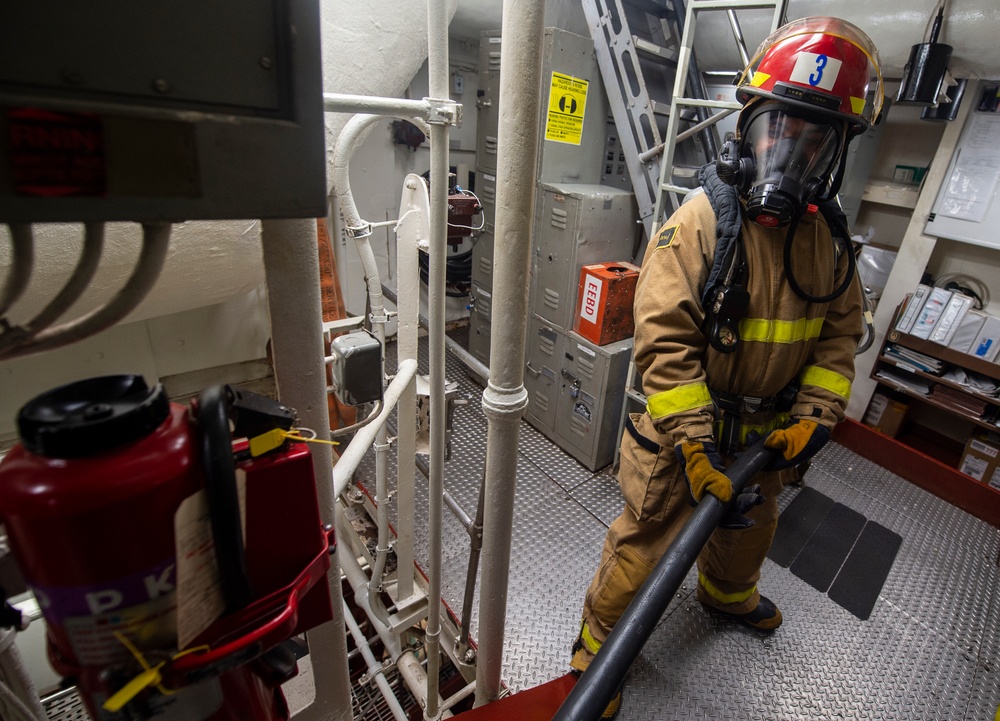 USS Lake Erie Damage Control Training