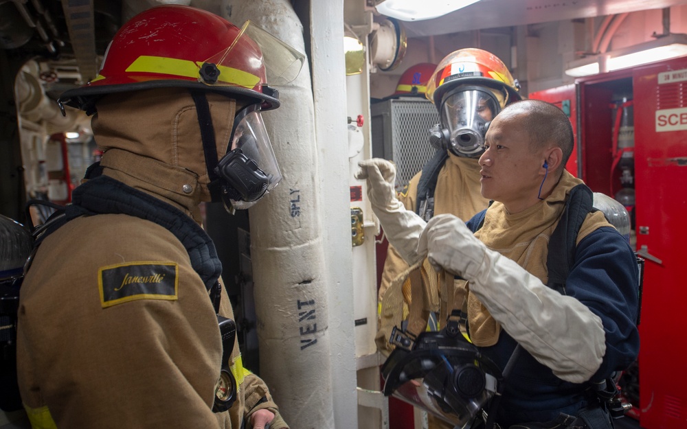 USS Lake Erie Damage Control Training