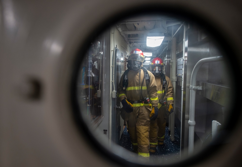 USS Lake Erie Damage Control Training