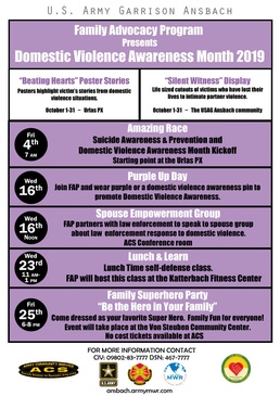 USAG Ansbach recognizes Domestic Violence Awareness Month