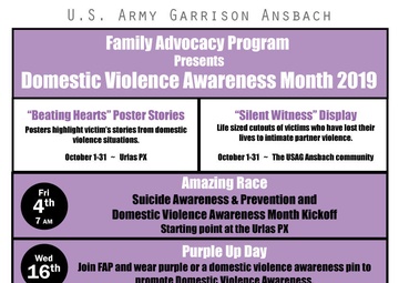 USAG Ansbach recognizes Domestic Violence Awareness Month
