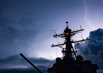 USS Wayne E. Meyer Underway October 1, 2019