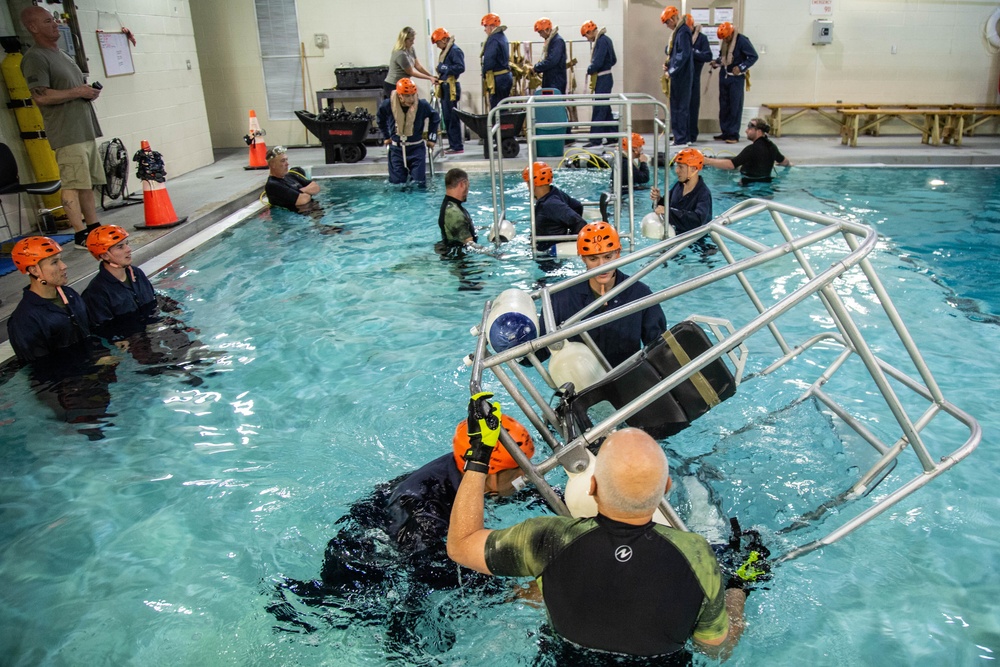 2nd Law Enforcement Battalion Marines undergo helo dunker training