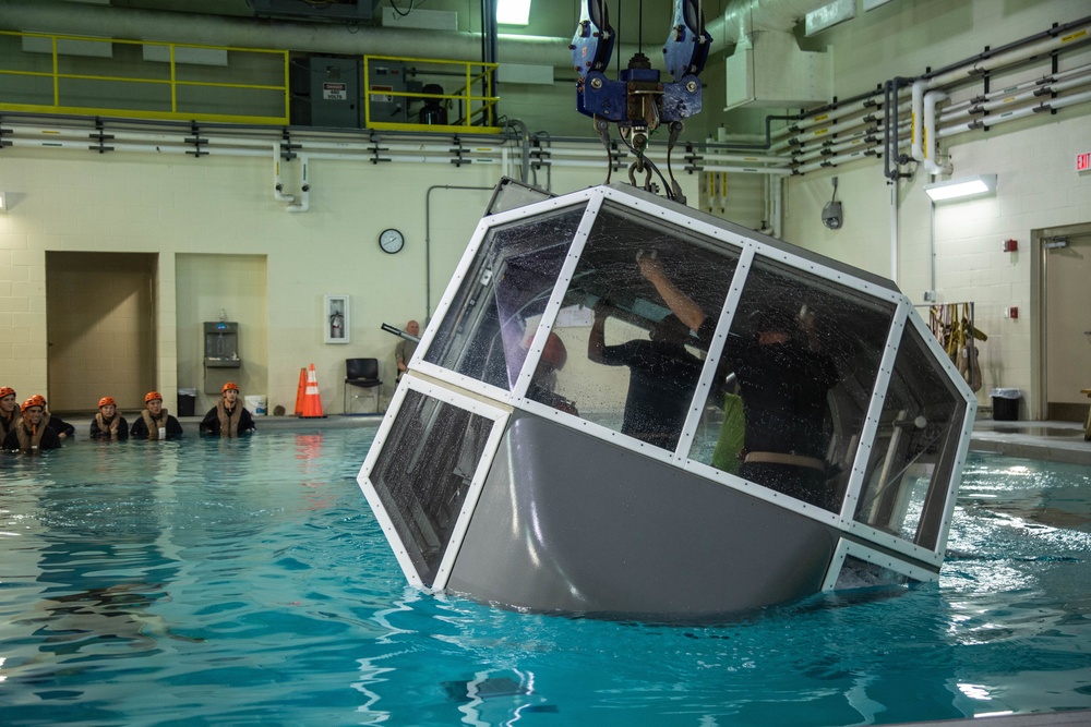 2nd Law Enforcement Battalion Marines undergo helo dunker training