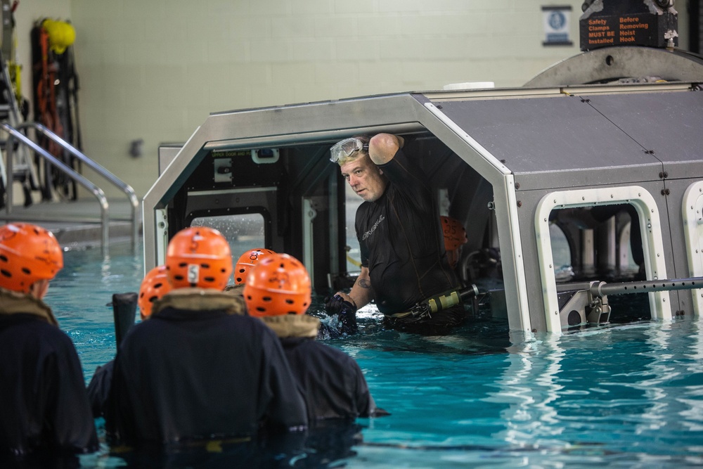 2nd Law Enforcement Battalion Marines undergo helo dunker training