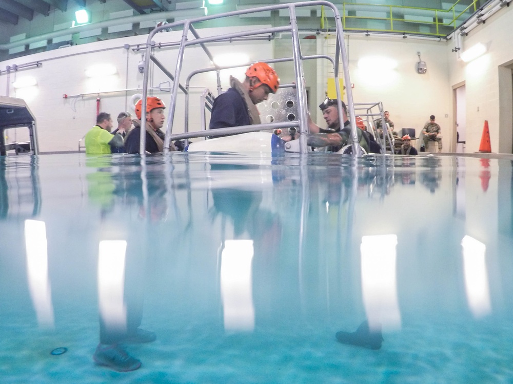 2nd Law Enforcement Battalion Marines undergo helo dunker training