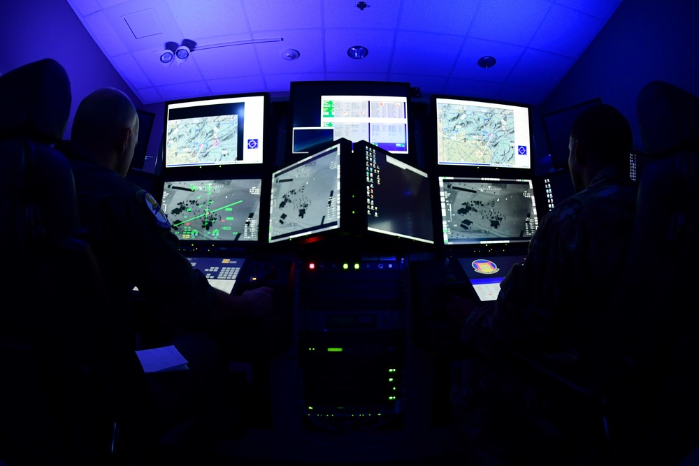 Training at MQ-9 Reaper flight simulators