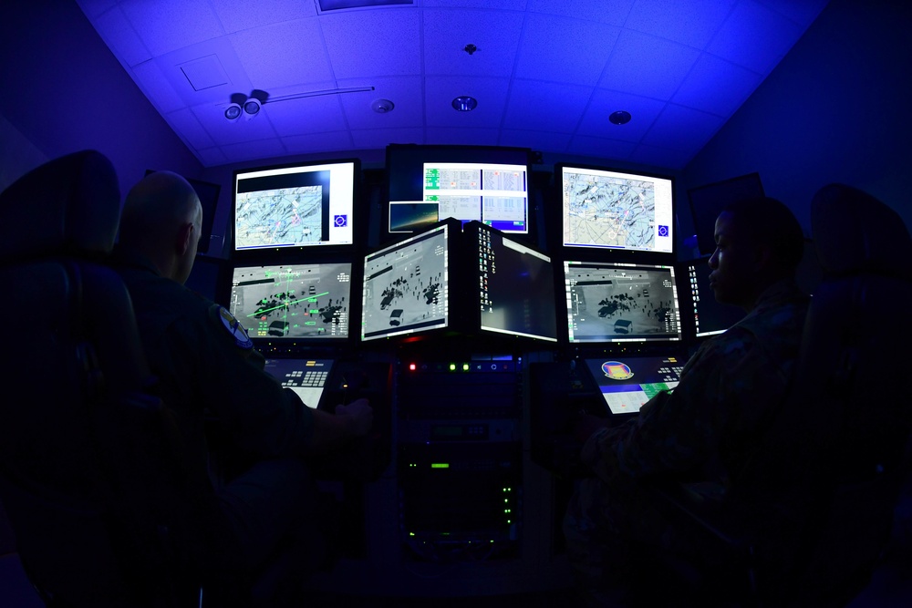 Training at MQ-9 Reaper flight simulators