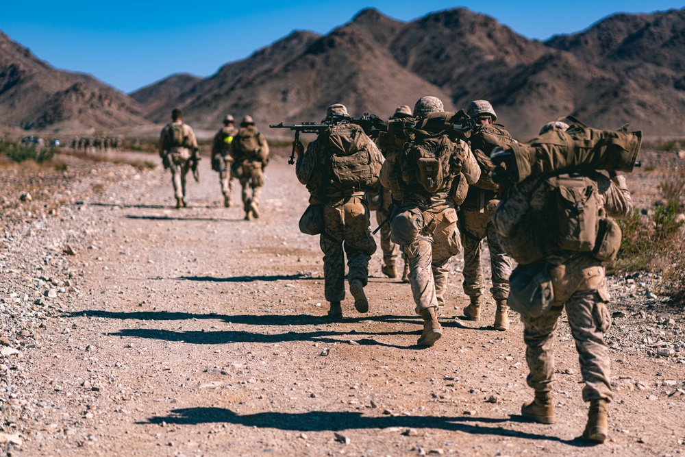 United Arab Emirates Soldiers train at Range 400 with U.S. Marines