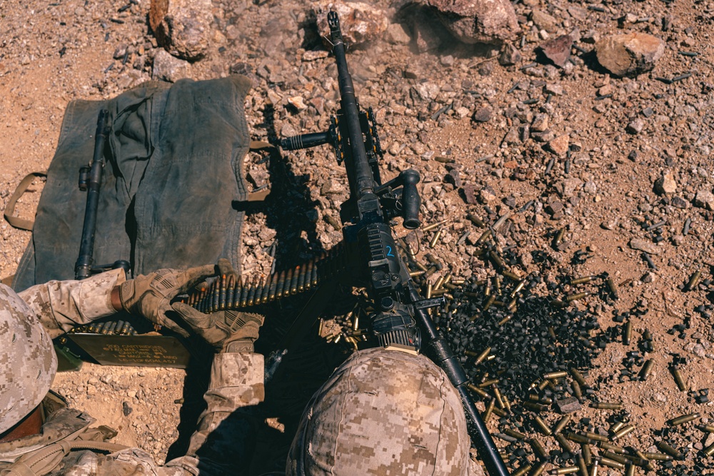 United Arab Emirates Soldiers train at Range 400 with U.S. Marines