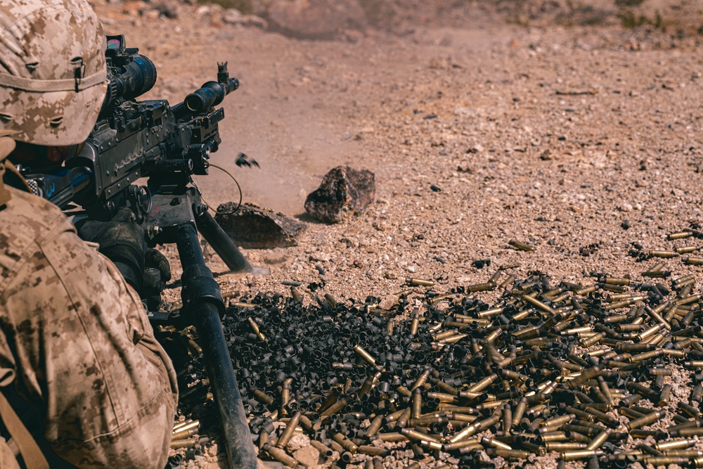 United Arab Emirates Soldiers train at Range 400 with U.S. Marines