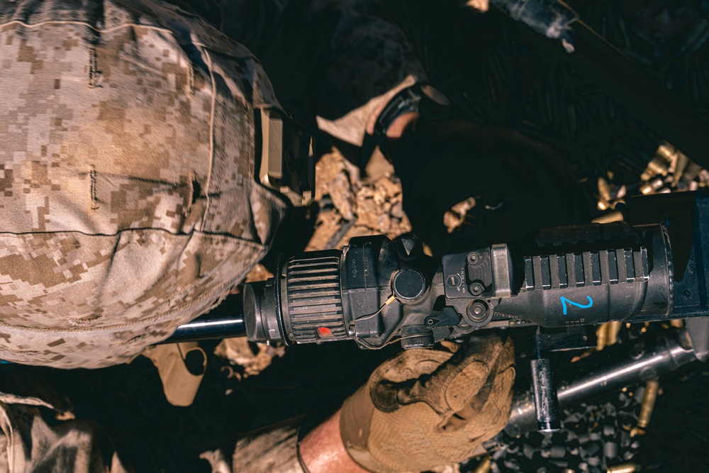 United Arab Emirates Soldiers train at Range 400 with U.S. Marines