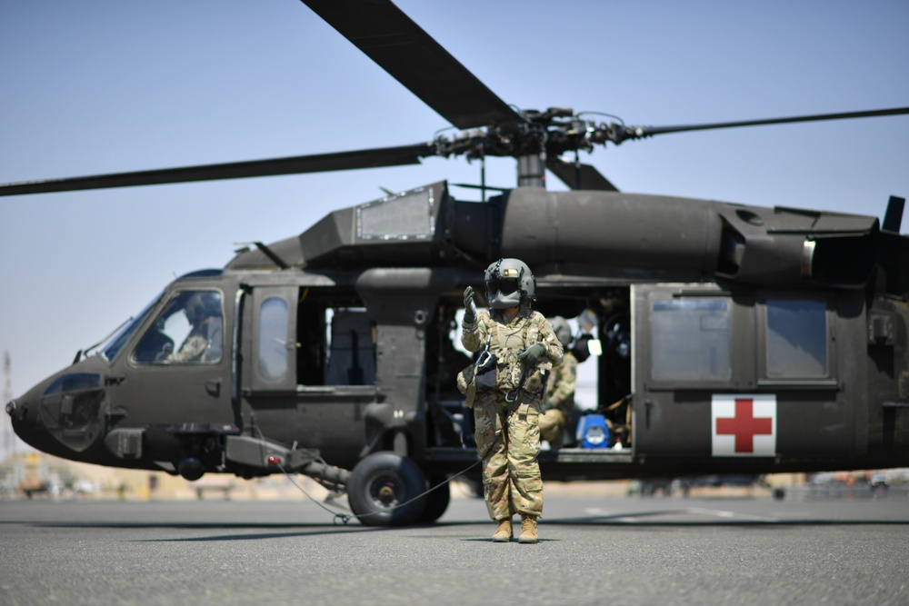 U.S. Airmen, Sailors, Soldiers, team up for joint MEDEVAC exercise