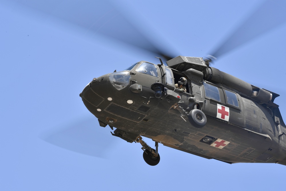 U.S. Airmen, Sailors, Soldiers, team up for joint MEDEVAC exercise