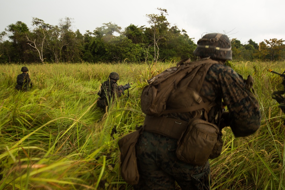 U.S. Marines, Sailors with 3rd Marine Division and the MAF conduct an amphibious assault