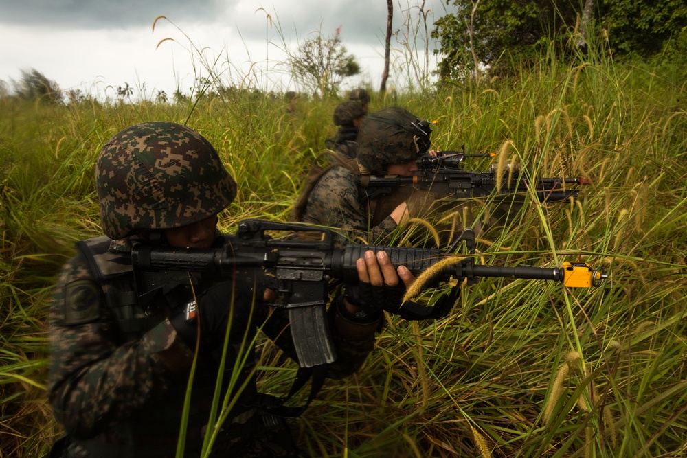 U.S. Marines, Sailors with 3rd Marine Division and the MAF conduct an amphibious assault