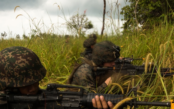 U.S. Marines, Sailors with 3rd Marine Division and the MAF conduct an amphibious assault
