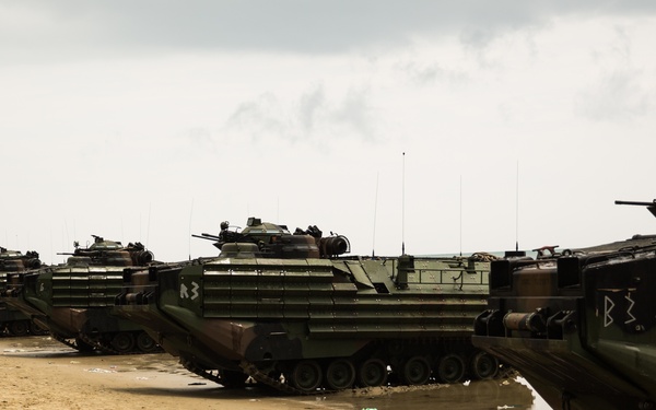 U.S. Marines, Sailors with 3rd Marine Division and the MAF conduct an amphibious assault