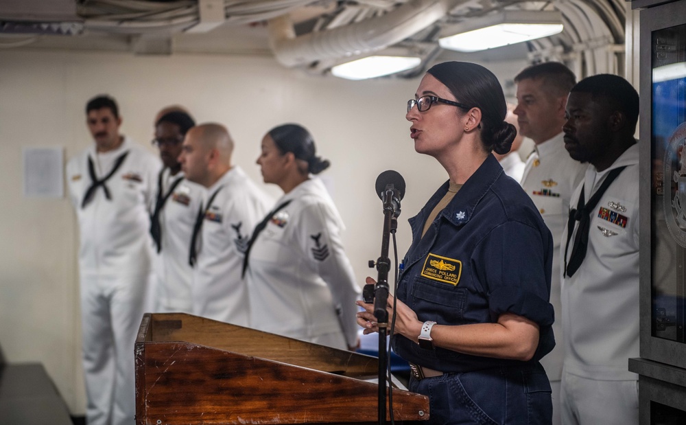 USS Harpers Ferry Commemorates 9/11