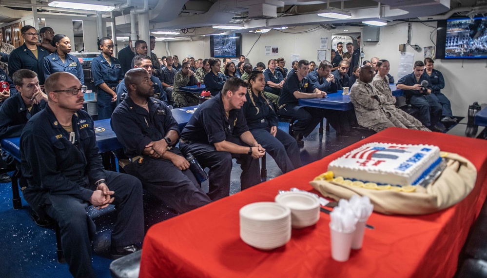 USS Harpers Ferry Commemorates 9/11