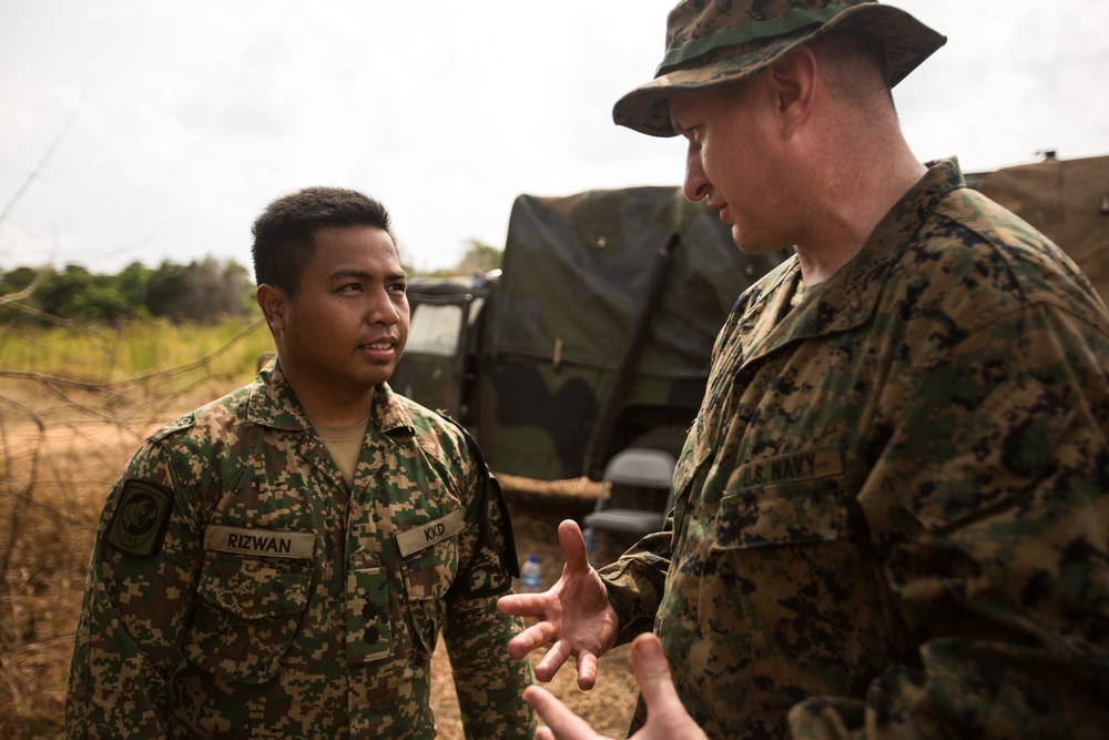 U.S. Marines, Sailors with 3rd Marine Division and the MAF participate in a Simulated Casualty Evacuation Drill