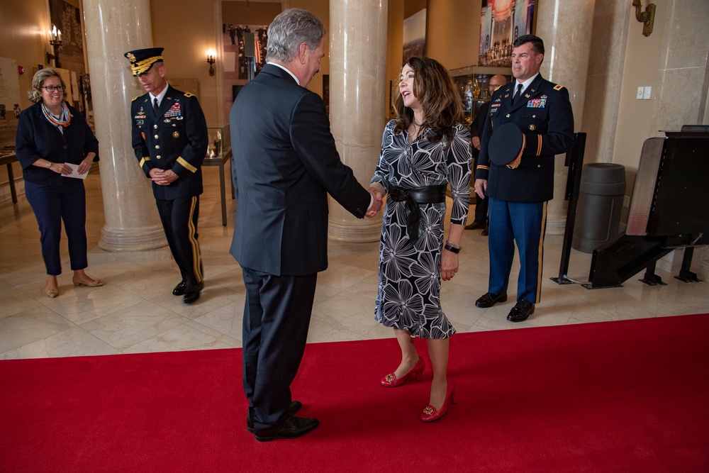 President of Finland Sauli Niinistö Participates in an Armed Forces Full Honors Wreath-Laying Ceremony at the Tomb of the Unknown Soldier