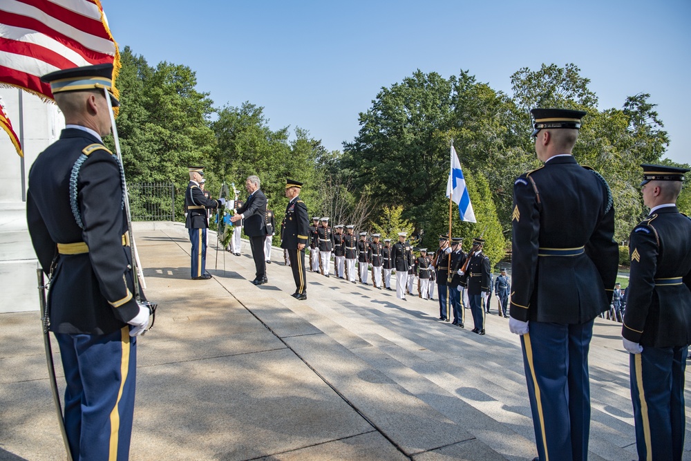 President of Finland Sauli Niinistö Participates in an Armed Forces Full Honors Wreath-Laying Ceremony at the Tomb of the Unknown Soldier