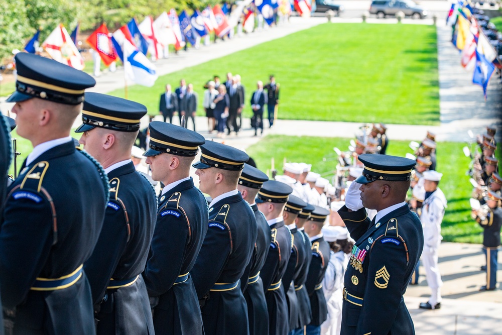 President of Finland Sauli Niinistö Participates in an Armed Forces Full Honors Wreath-Laying Ceremony at the Tomb of the Unknown Soldier