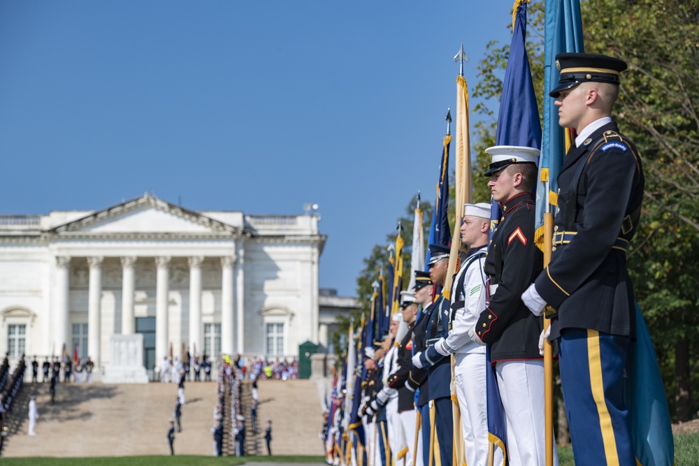 President of Finland Sauli Niinistö Participates in an Armed Forces Full Honors Wreath-Laying Ceremony at the Tomb of the Unknown Soldier