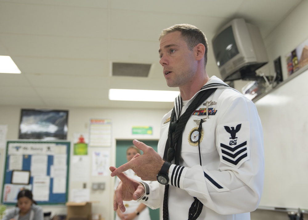 Navy Visits Cordova High