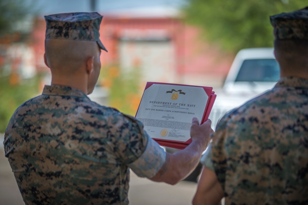 PMO Marines Awarded for Bravery