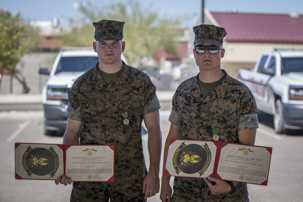 PMO Marines Awarded for Bravery