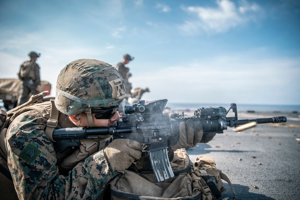 Alpha Battery Live Fire aboard USS John P. Murtha