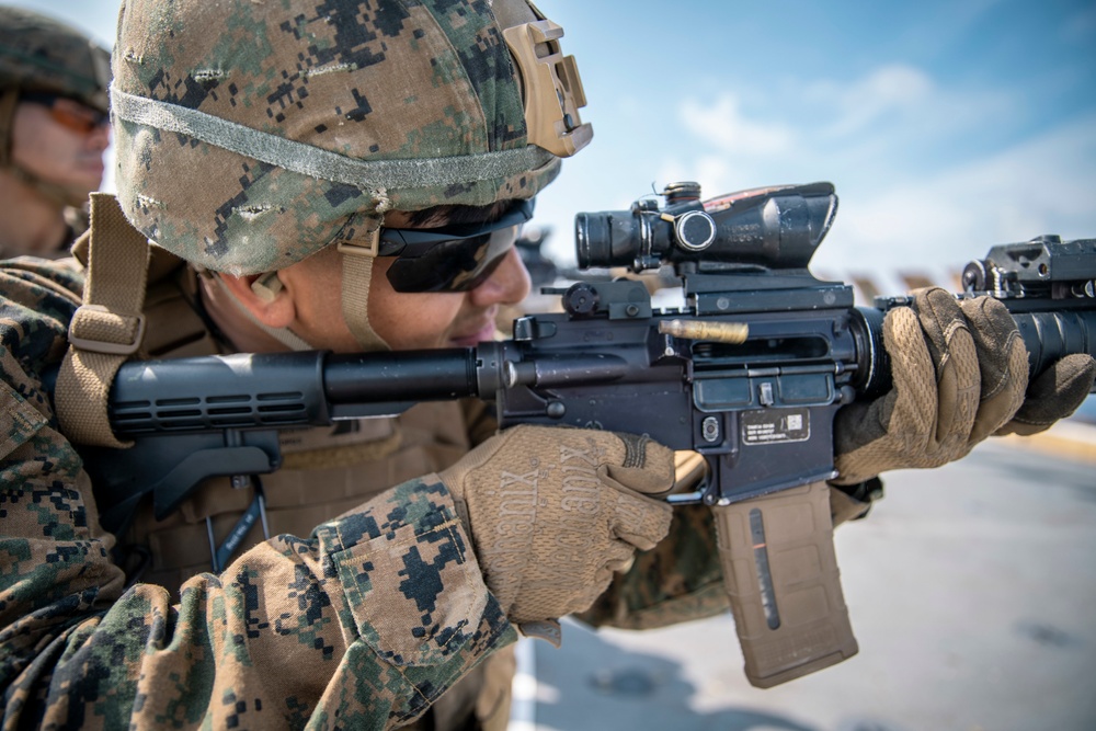 Alpha Battery Live Fire aboard USS John P. Murtha