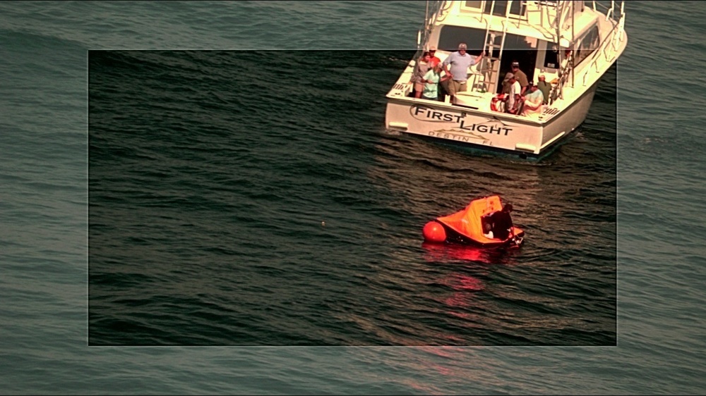 Coast Guard rescues three people from a vessel on fire near Panama City, Florida