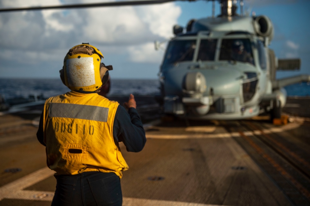 USS William P. Lawrence Flight Operations